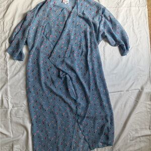 Floral Blue LuLaRoe Shirley Kimono S